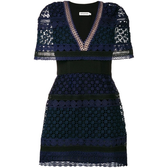 self portrait cape dress